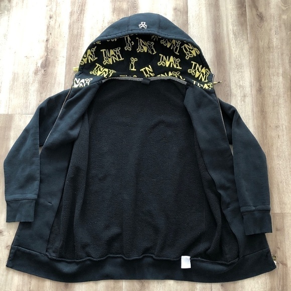 TNA, Aritzia, Zip Up Hoodie, BC, Whistler, Sweater, Black, Yellow Hoodie, Size M - Picture 7 of 14